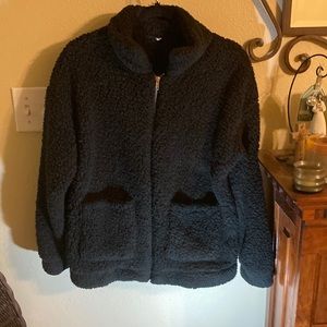 Black Sherpa jacket, size M